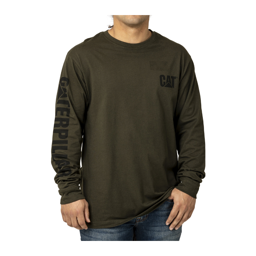 Caterpillar Men's Trademark Banner Long Sleeve T-Shirts dark CAT-76120